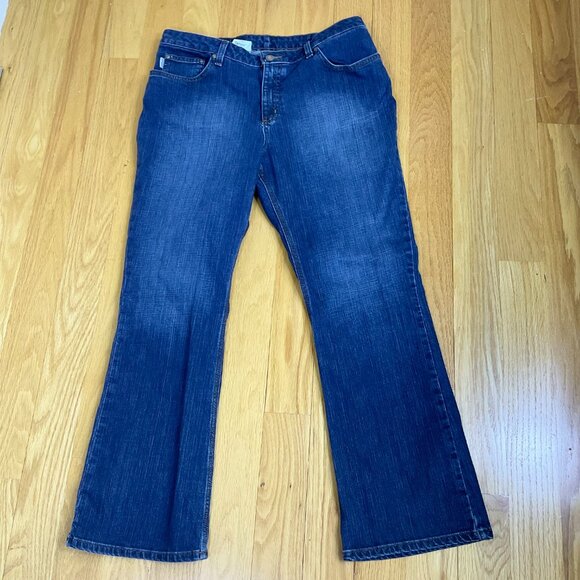 Carhartt Jeans Wide Leg High Rise Traditional Fit Medium Wash Pockets Plus (16) - Picture 1 of 10